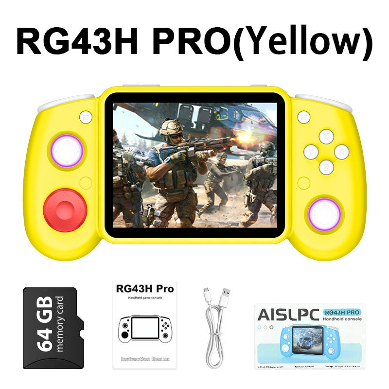 AISLPC RG43H PRO Retro Handheld Game Console 22000+Games Dual System 4.3‘’IPS Screen 2.4G WiFi Online Play Portable Game Player