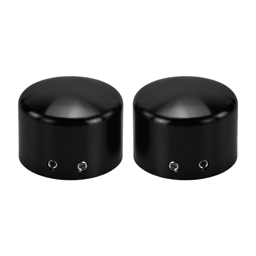 2 peças Tampa do Eixo Dianteiro da Motocicleta Porca Capa Parafuso Preto/Cromado Para Harley Touring Softail Breakout Dyna Street Bob V-Rod Sportster