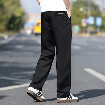 Loose Wide-leg Men's Thin Jeans Lyocell Soft Drape Fabric Comfort Trousers Spring Summer Fashion Brand Washing Denim Pants