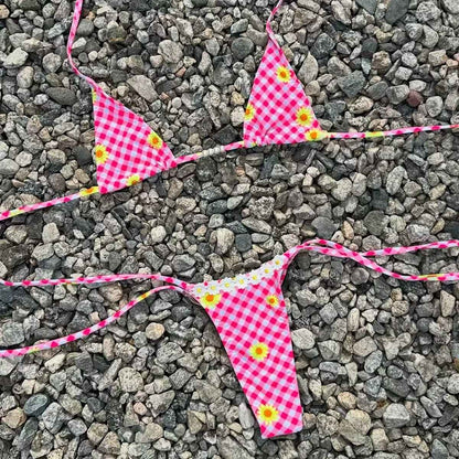 Micro Bikinis 2025 Sexy Women Swimsuit Swimwear Female Thong Bikini Set Biquini Bathing Suit Print Swimming Suits Beachwear