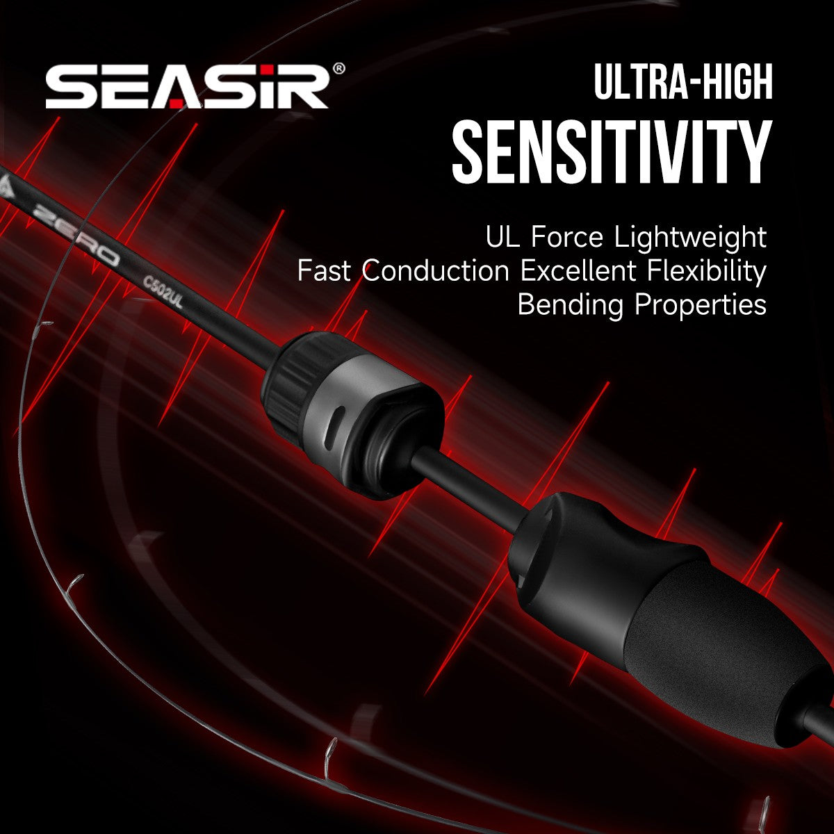 Seasir Zero 43g Fishing Rod BFS Ultralight  Carbon Fiber 1.53M UL Lure Weight 1.5-6G 2 Sections Stream River Fishing Rods