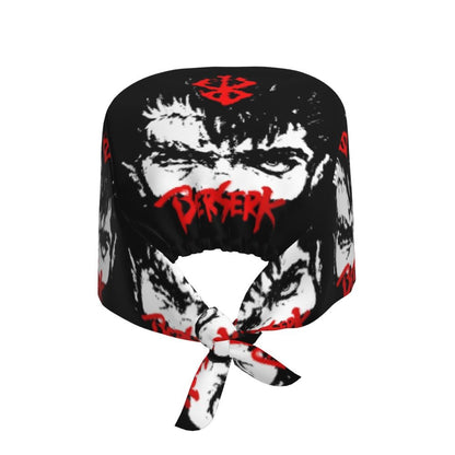 Touca Cirúrgica Clássica Personalizada com Logo de Anime Japonês B-Bereserks para Homens e Mulheres, Touca de Médico e Enfermeiro para Dentista