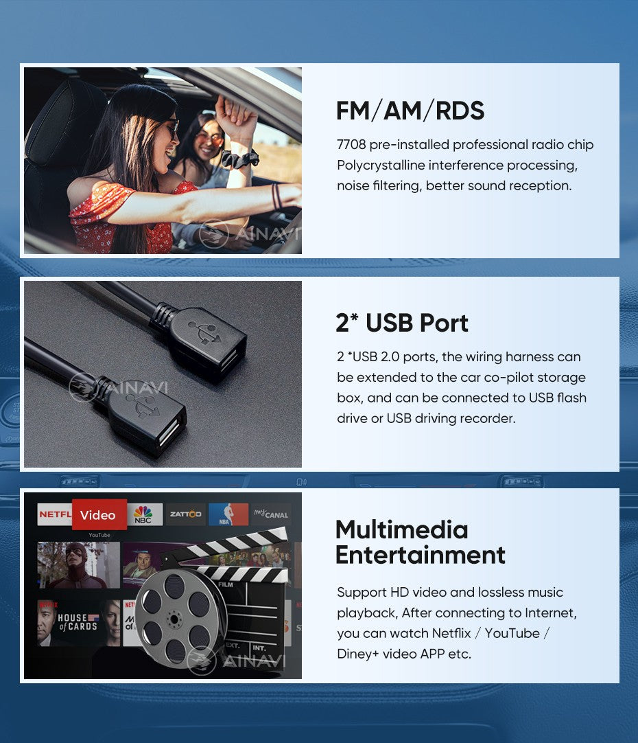 Ainavi 13.1 Inch Car Radio For VW Volkswagen T5 Tiguan Golf Polo Touran Skoda Carplay Android Auto Multimedia Player