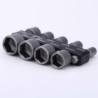 Conjunto de 9 Peças Soquetes Sextavados de 5mm a 13mm Pontas para Chave de Fenda Conjunto de Bits Ferramentas Chaves de Soquete