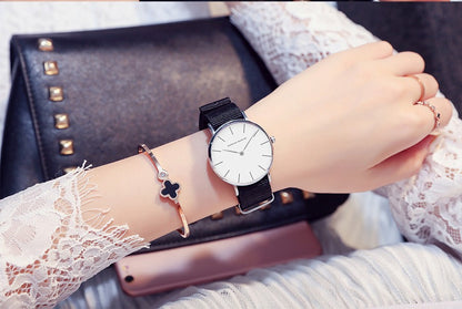 HANNAH MARTIN Brand Japan Quartz Movement Men Waterproof Wrist Watches Fashion Luxury Ultra Thin Nylon Creative Ladies Watches
