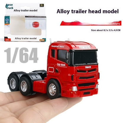 Modelo de Cabine de Caminhão em Liga 1:64, Estilo Retrô com Motor de Fricção, Brinquedo Perfeito para Crianças, Item de Colecionador em Miniatura