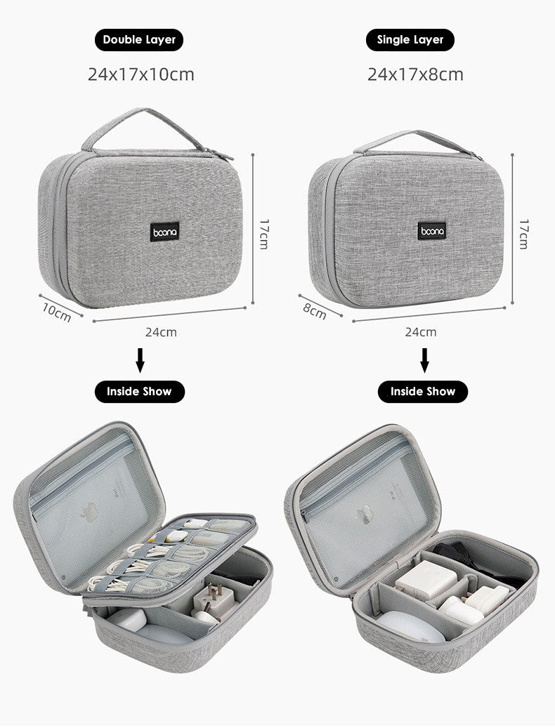 Hot Sale Waterproof Hard Shell Digital Gadgets Storage Bag Travel Organizer for Electronics Accessories HDD Earphone Storage Box