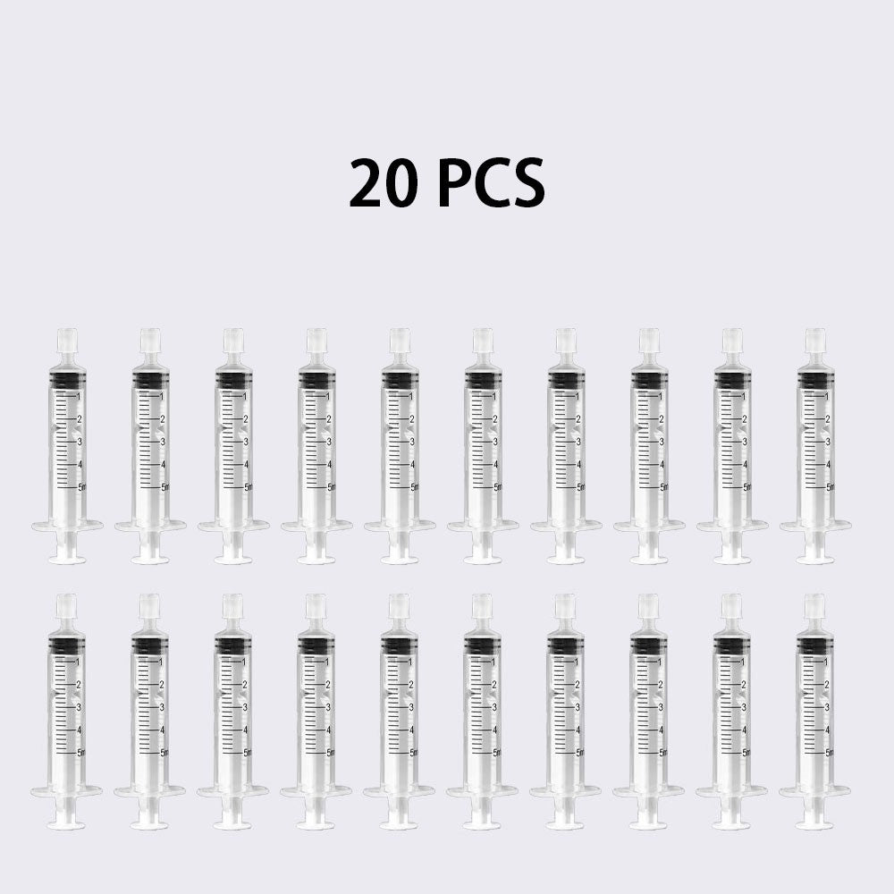 20/30/50 unidades de seringa plástica de perfume de 5ML para distribuição quantitativa de frascos recarregáveis, ferramenta de seringa de bomba cosmética