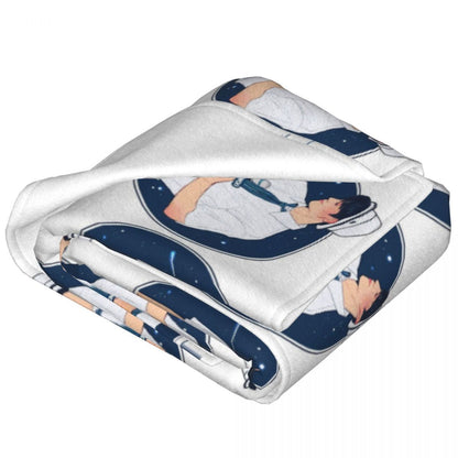 Cha EunWoo Kpop Astro Blankets Soft Warm Flannel Throw Blanket Cover for Bed Living room Picnic Travel Home Sofa