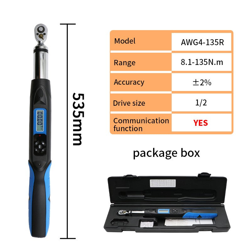 Chave de Torque Digital Shahe de 1/2'' Conjunto Eletrônico com Buzzer e LED Chaves de Torque Eletrônicas Ajustáveis Ferramenta para Reparo Automotivo
