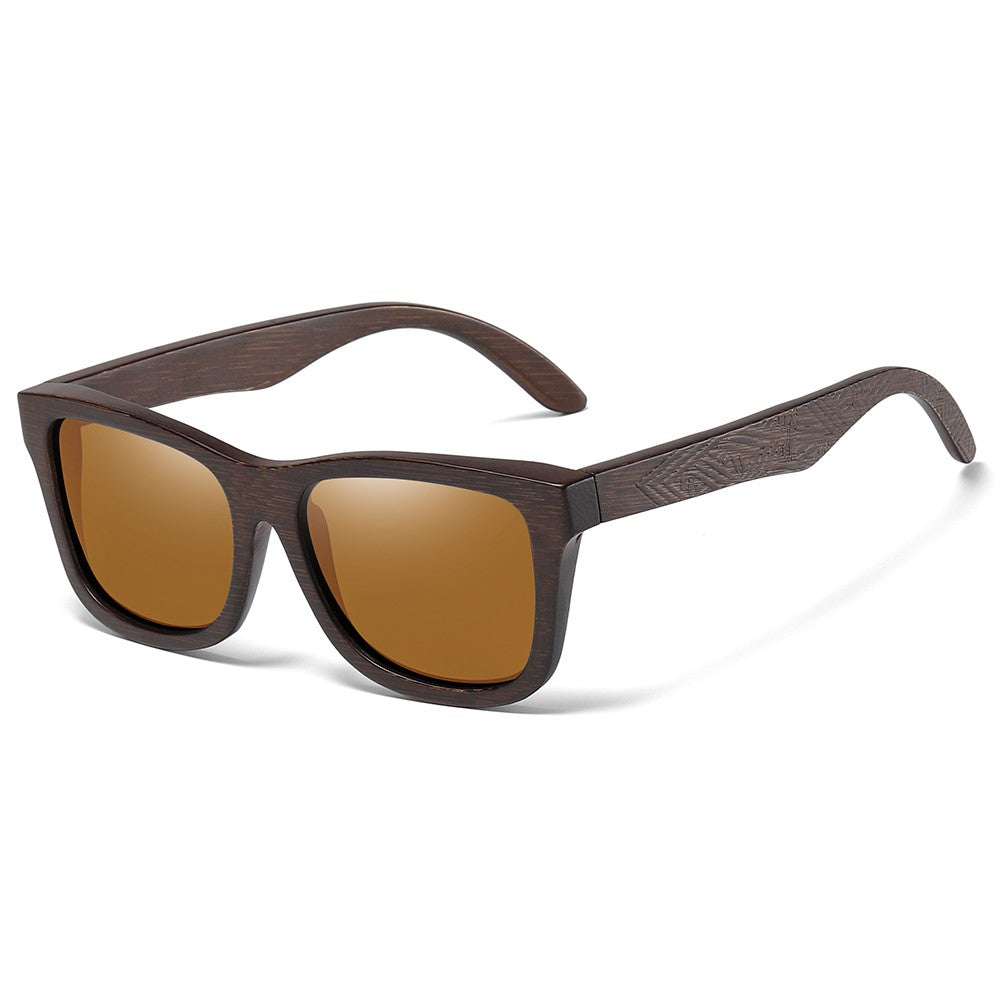Óculos De Sol GM De Madeira De Bambu Natural Feitos À Mão Polarizados Lentes Com Revestimento Espelhado Com Caixa De Presente