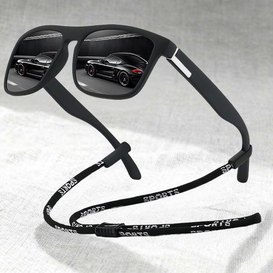 Fashion With Chain Square Sunglasses For Men Women Driving Fishing Brand Designer Sun Glasses Man UV400 Eyewear