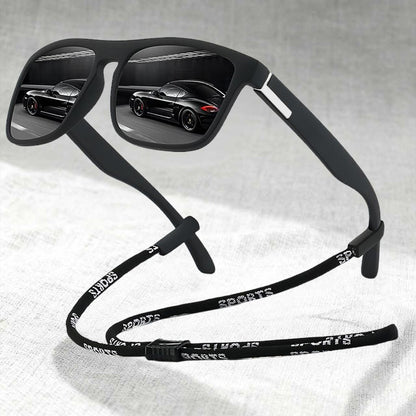 Fashion With Chain Square Sunglasses For Men Women Driving Fishing Brand Designer Sun Glasses Man UV400 Eyewear