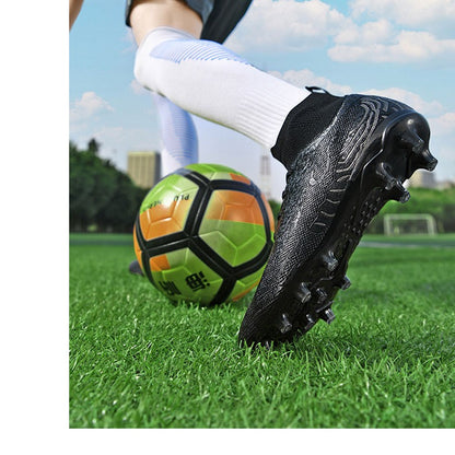 New Men Sport Soccer Shoes Training Boys Football Boots Outdoor Adult Long Spikes Non Slip Cleats Breathable Match Comfortable