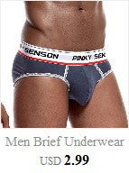 BS 4PC/LOT Men Briefs Sexy Underwear Male Underpants Men's Sexy Breathable Brief Pants Comfortable Men Briefs Underwear Cotton
