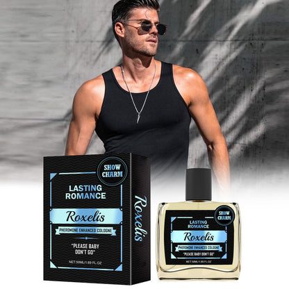 Roxelis 50ml Colônia Masculina Feromônio Aumenta Charme Confiança Namoro Paquera Atrai Glamour Duradouro Perfume Masculino