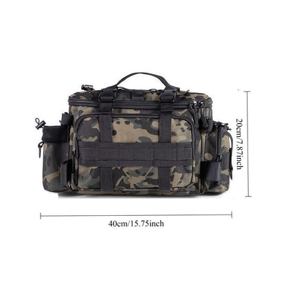 Fishing Lure Waist Bag Crossbody Multifunctional Storage , Waterproof , Large Capacity Fishing Rod Accessory Fishing Rod Bag