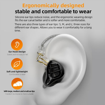 KZ ZAR HiFi Wired Earphone In Ear Monitor Earbuds Hybrid Technology 7BA+1DD IEM Headset With Microphone Bass Phone Headphones