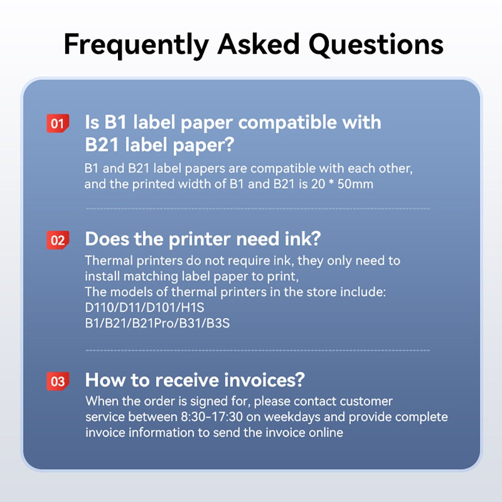 Portable Niimbot B1 Wireless Label Maker Adhesive Sticker Printer Labeling Machine DIY 20-50mm Labels for Office Home