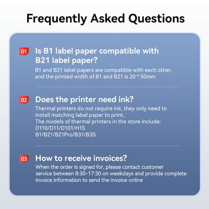 Portable Niimbot B1 Wireless Label Maker Adhesive Sticker Printer Labeling Machine DIY 20-50mm Labels for Office Home