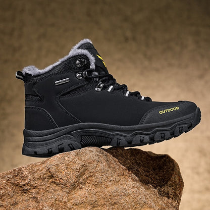 New Men Winter Snow Boots For Waterproof Leather Sneakers Super Warm Men's Boots Outdoor Male Hiking Boots Work Shoes Big Size