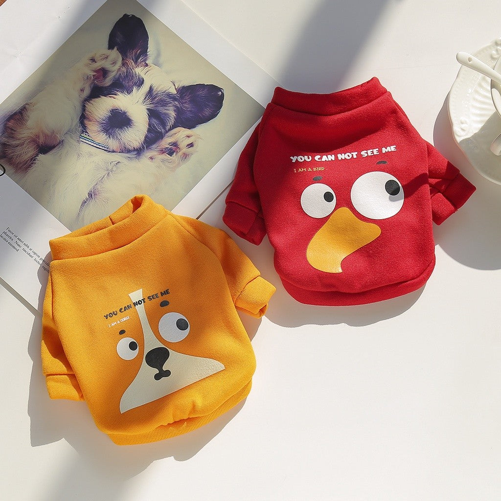 Roupa de Pet Suéter de Desenho Animado Camisa de Cachorro Outono E Inverno Suéter de Gato e Cachorro