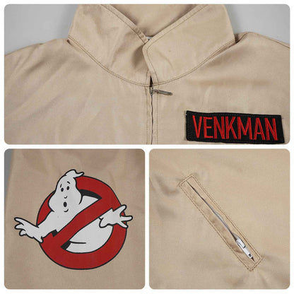 Ghost Buster Cosplay Costume for Adult Classic Venkman Gary Grooberson Ghost Hunt Jumpsuit Halloween Carnival Suit(130CM-XXXL)