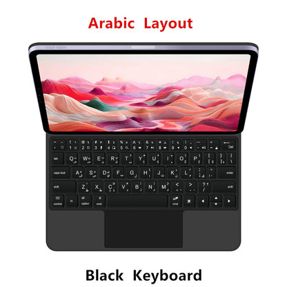 Capa Smart Magnetic Book Folio Magic Keyboard para iPad 11ª 10ª Geração 2025 iPad A16 11ª 11" A3354 A3355 A3356 A2696