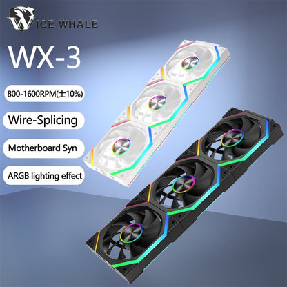 ICE Whale WX-3 Wireless Splicing Fan ARGB Air-Cooled Cooling Accessories 1600RPM 12CM Chassis Fan