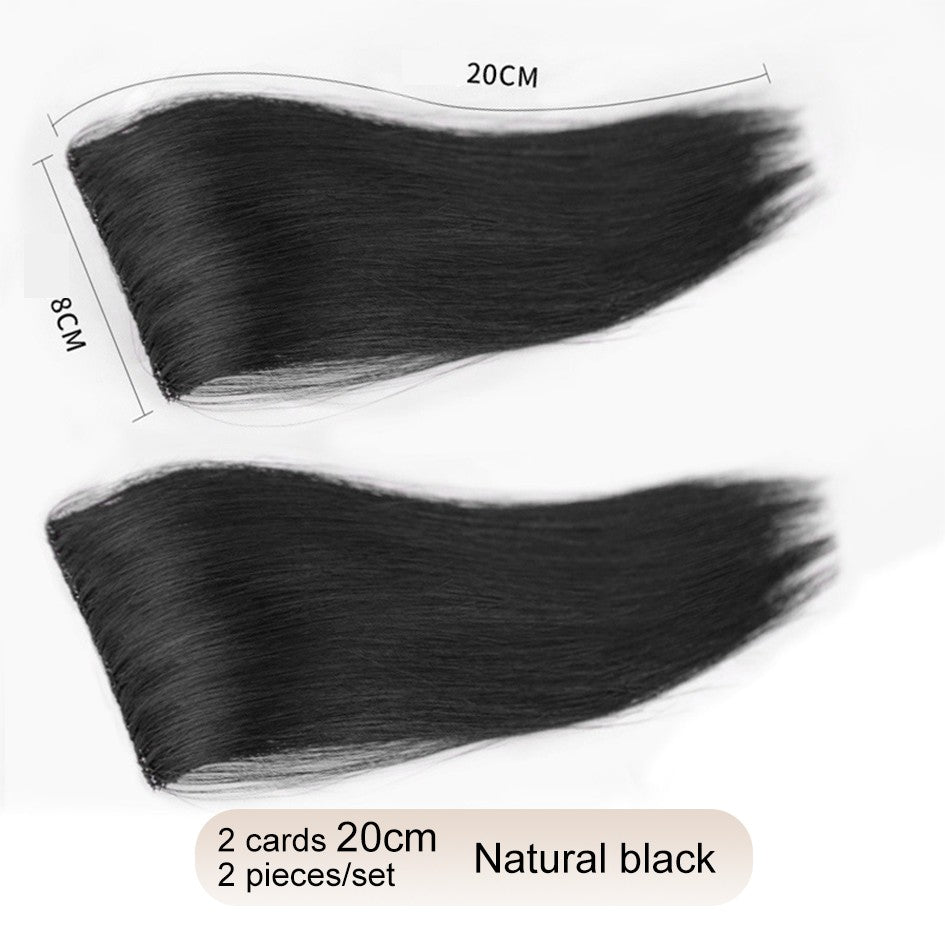 2 peças/conjunto de preenchimento capilar sintético, extensões de cabelo, peça de abertura e de reposição para topo, artefato de reposição
