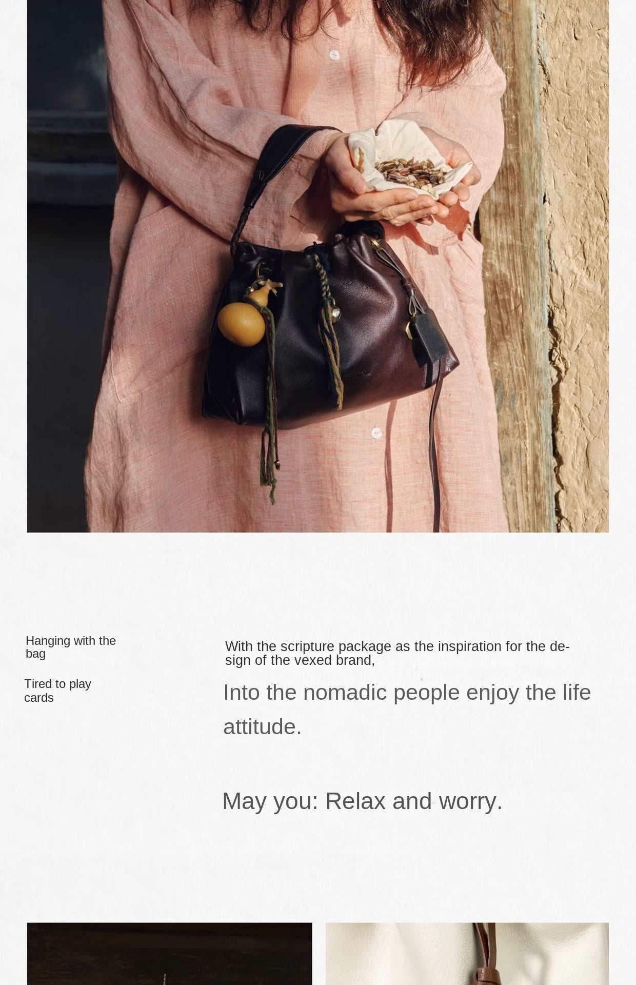 Songmont Genuine Leather Mini Bucket Bag Adjustable Drawstring Multi Straps White Black Blue Casual Chic Crossbody Bag Oversized