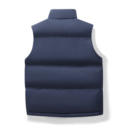 New fashion casual down sleeveless warm jacket, winter outdoor sports cotton jacket, vest trendy brand printed sleeveless jacket