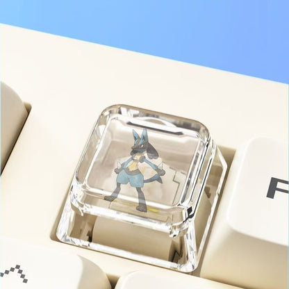 Pokemon Cross mechanical keyboard personalized anime keycap single Charmeleon Blastoise Eevee transparent cartoon keycap
