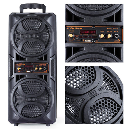 Alto-falante Bluetooth Portátil 3000W Subwoofer Graves Potentes Sistema de Som Festa DJ Karaokê Controle Remoto e Microfone