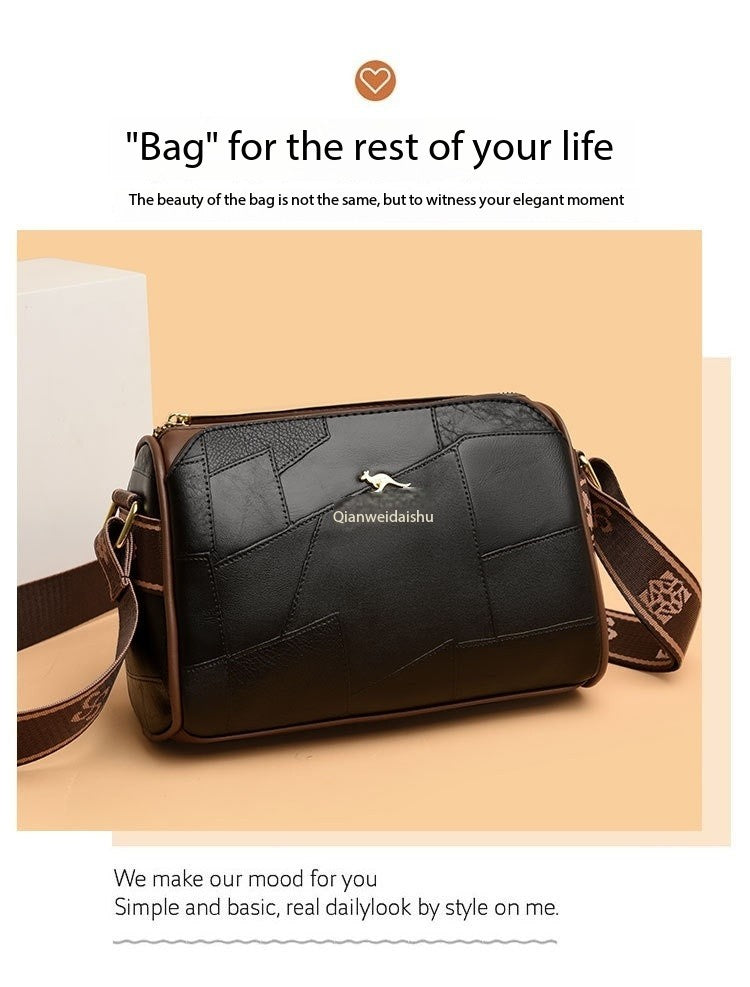 Luxury Kangaroo New Genuine High Quality Soft Leather Women Purses Cofrossbody Bag Designer Brand Ladies Shoulder Crossbody Bags