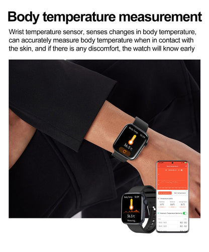 2025New NFC Smat Watch Women 1.85-inch Blood Pressure Heart Rate Bluetooth Call Female Health Smarwatches Ladies For Android IOS