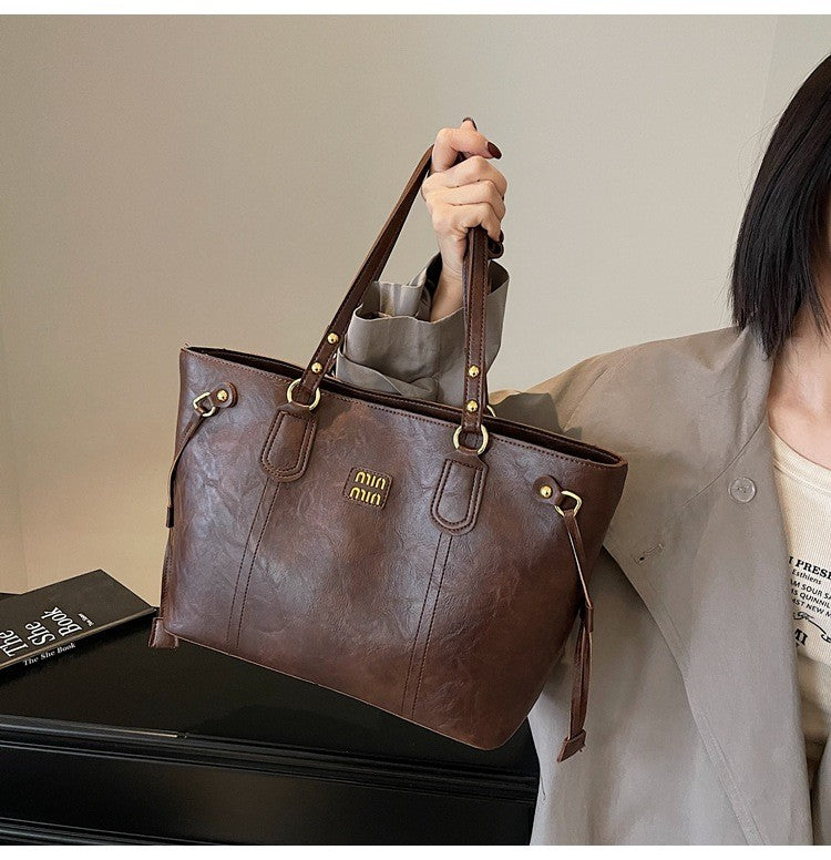 2025 New Light Luxury Niche Popular Large-capacity Commuting Versatile Shoulder Bag Casual High-end Tote Bag Women