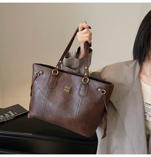 2025 New Light Luxury Niche Popular Large-capacity Commuting Versatile Shoulder Bag Casual High-end Tote Bag Women