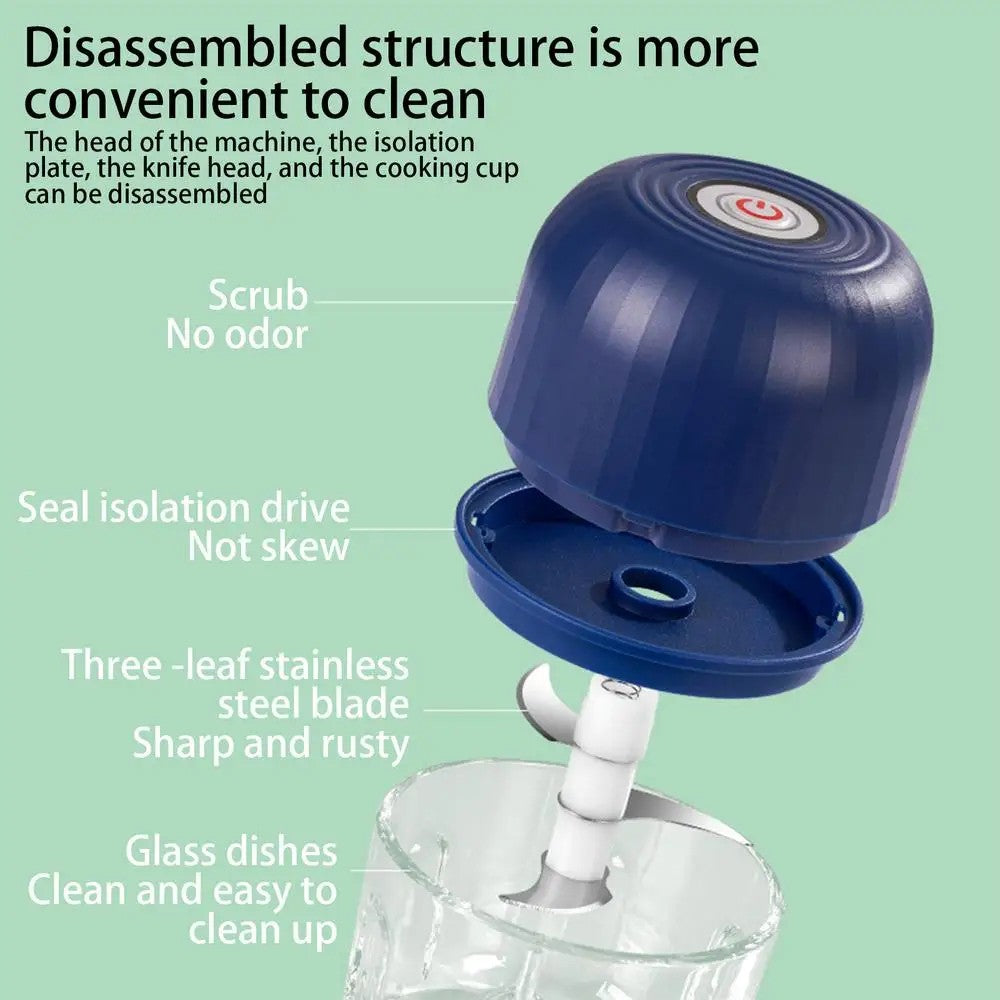 1 electric garlic puree machine 260ML garlic grinder onion chopper vegetable chili grinder household kitchen mixer