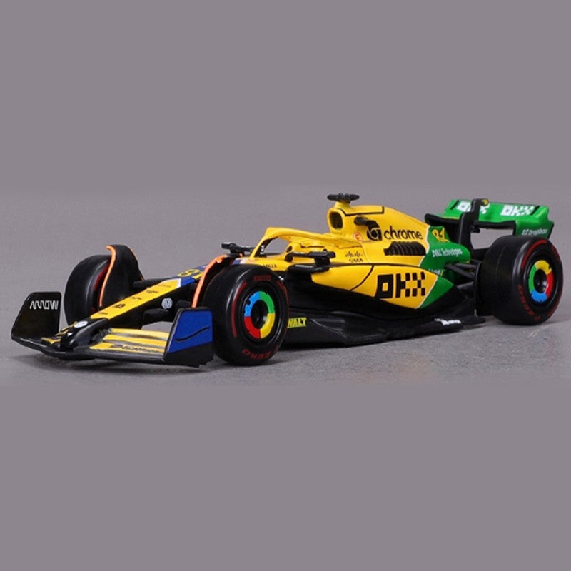 Bburago 1:43 2024 F1 Mclaren MCL38 Monaco Grand Prix Alloy Car Miniature Diecast Model #4 Lando Norris #81 Oscar Piastri Toy