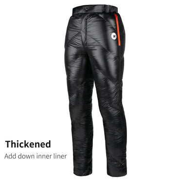 AEGISMAX Upgraded Men Outdoor Camping Hking Winter Warm Ultralight Goose Down Pants 800FP Waterproof Nylon Trousers Unisex