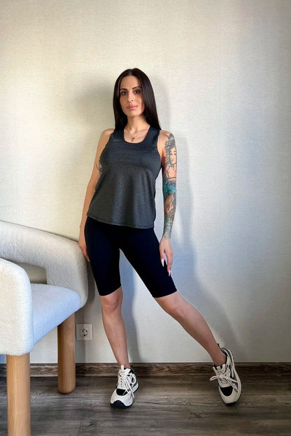 Sleeveless Racerback Yoga Tank Top,Women's Quick Dry Running Training Sports Vest Fitness Gym Top Workout Yoga Shirts