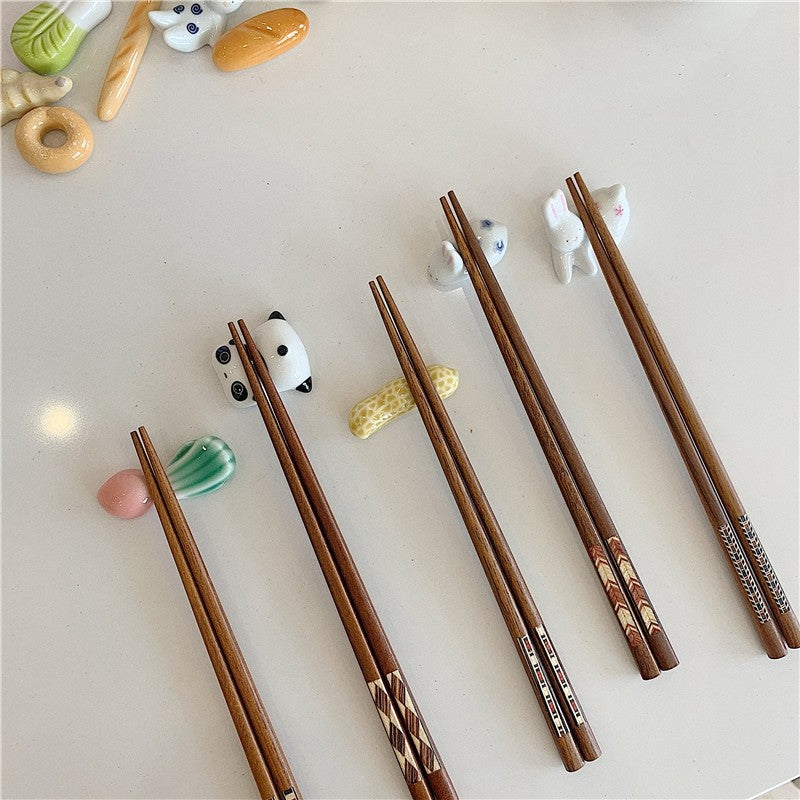 Suporte para Hashi Estilo Japonês Cerâmica Descanso de Hashi Formato de Frutas e Vegetais Garfo Prateleira Utensílios de Cozinha Decoração de Mesa de Jantar