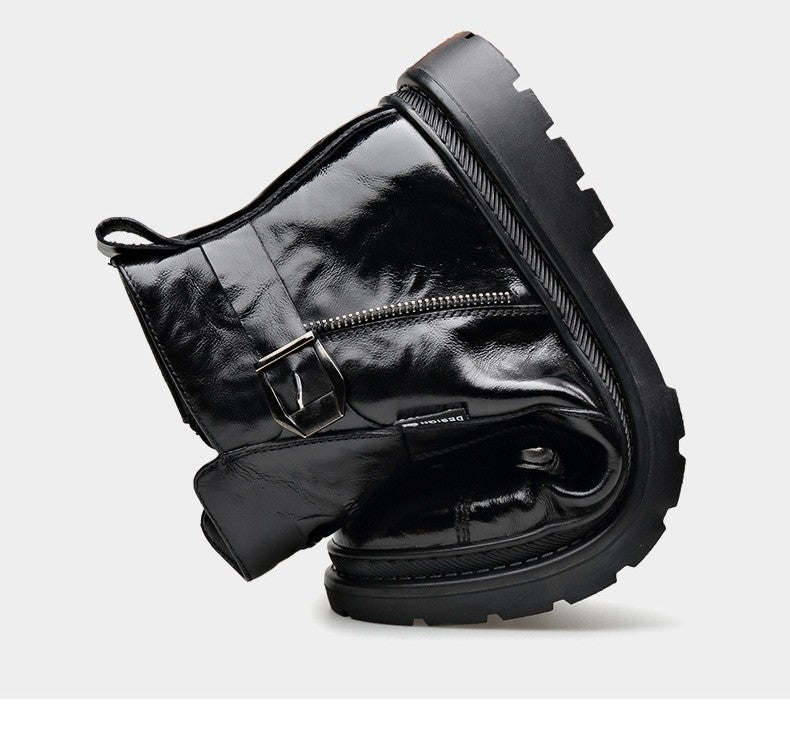 British-style Men's Casual Retro Chelsea Boots for Men Autumn Winter Cow Leather Shoes Male Fashion New Designer Ankle Boots Man