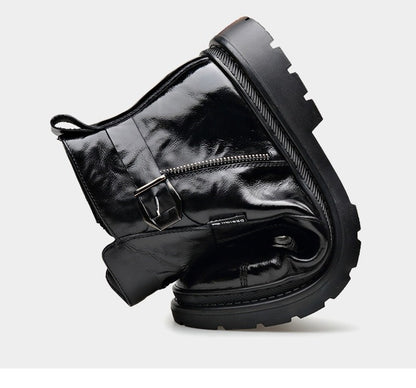 British-style Men's Casual Retro Chelsea Boots for Men Autumn Winter Cow Leather Shoes Male Fashion New Designer Ankle Boots Man