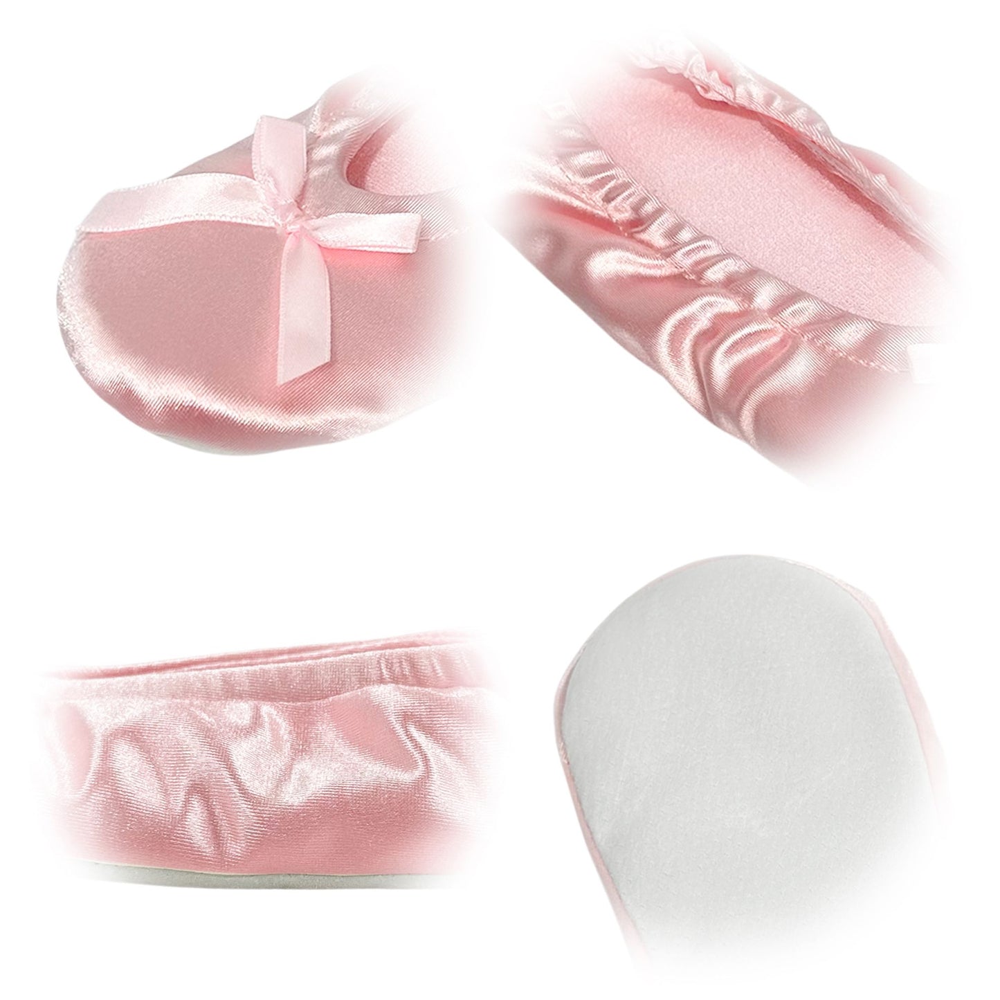 Women's Elegant Ballerina Flats, Lightweight Cozy Indoor Home House Ballet Flats, With Soft Foam Shoe-Insole & Bowknot Decor