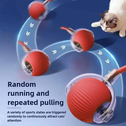 Novo Brinquedo de Bola Interativo para Gatos, Bola Rolante Automática Recarregável para Gatos, Brinquedo Interativo Inteligente para Gatinhos, Brinquedo de Bolas Inteligentes para Gatos