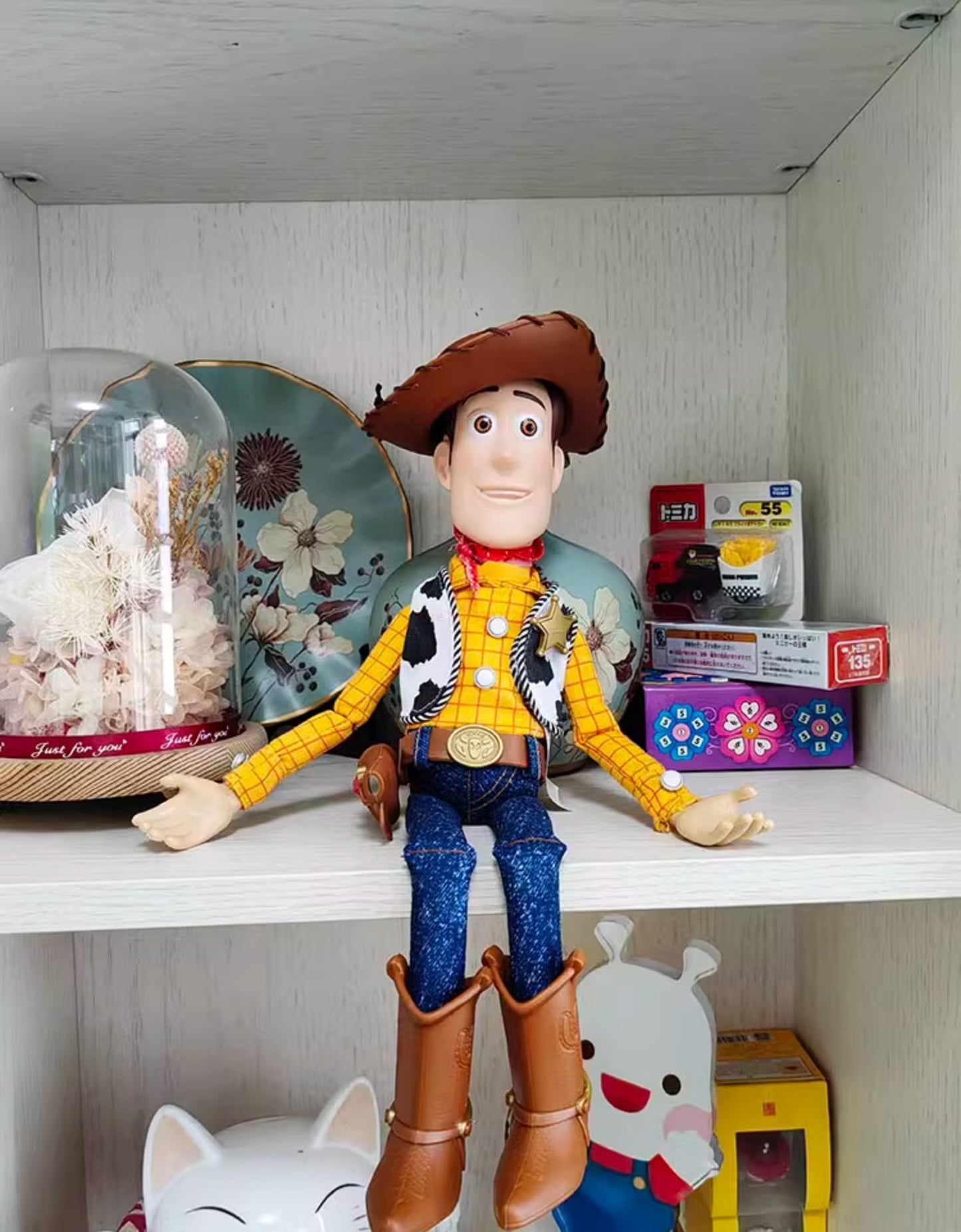 Bonecos de Ação Woody Disney Pixar Toy Story 40cm com Som de Filme em Inglês, Boneco de Personagem, Vaqueiro de Pano, Presente de Aniversário para Crianças