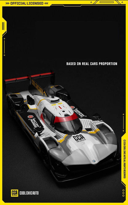 1:24 BMW M Hybrid BMW M Motorsport DTM LMDh Carro Miniatura de Liga de Metal Fundido Modelo de Carro em Escala Som?Luz Brinquedo Infantil de Carro Presente