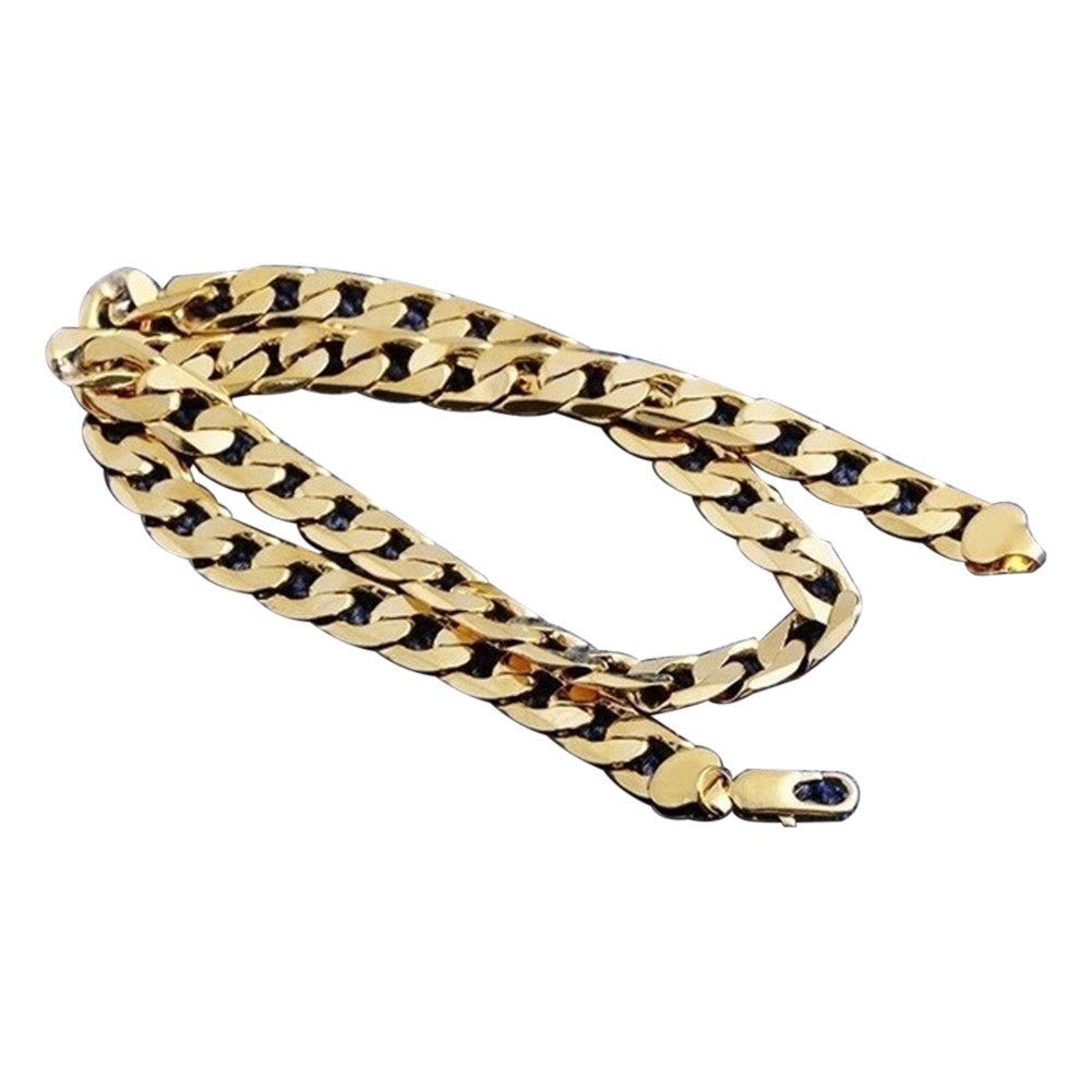 Colar Masculino de Ouro 18K Moda Masculina Colar de Ouro 18K Corrente Cubana Colar Para Homens Presentes de Joias